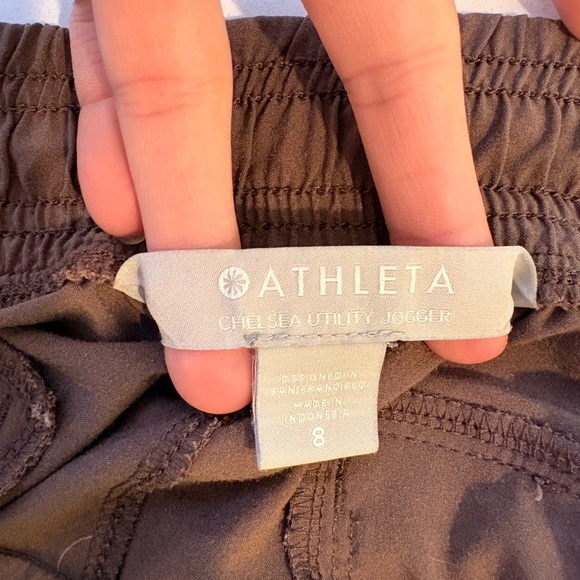 Athleta Taupe Cargo Jogger Pants - Picture 5 of 5
